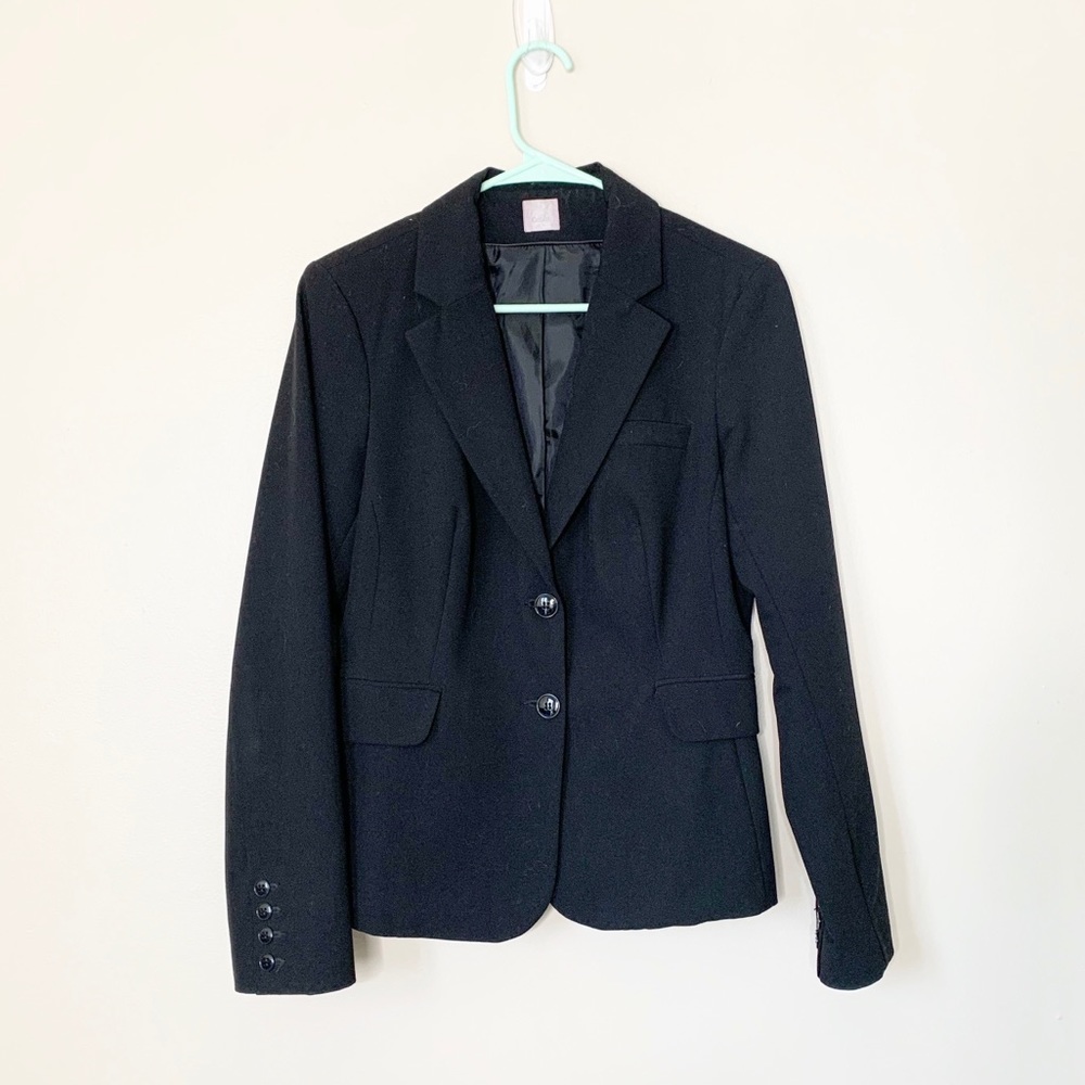 Camaieu Black Structured Blazer | Size 10 | Chic Office Work Jacket | Tailored